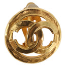 CHANEL COCO Mark Earring Metal Gold Tone CC Auth 187301M-2