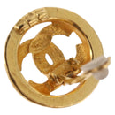 CHANEL COCO Mark Earring Metal Gold Tone CC Auth 187301M-4
