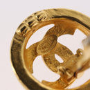 CHANEL COCO Mark Earring Metal Gold Tone CC Auth 187301M-6