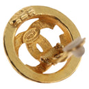 CHANEL COCO Mark Earring Metal Gold Tone CC Auth 187301M-9