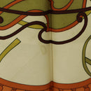 HERMES Carre 90 Scarf ""CARROSSIER"" Silk Brown Auth 187304-14