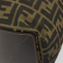 FENDI Zucca Canvas Hand Bag Black Black Auth 187306A-9