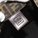 FENDI Zucca Canvas Hand Bag Black Black Auth 187306A-17