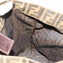 FENDI Zucca Canvas Hand Bag Black Black Auth 187306A-19