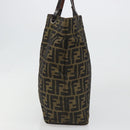 FENDI Zucca Canvas Hand Bag Black Black Auth 187306A-3