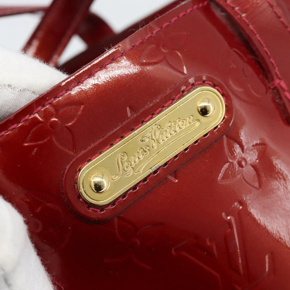 LOUIS VUITTON Monogram Vernis Wilshire PM Bag Rouge Grunadine M91723 Auth 187307