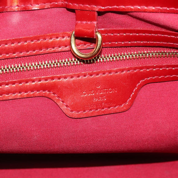 LOUIS VUITTON Monogram Vernis Wilshire PM Bag Rouge Grunadine M91723 Auth 187307