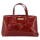 LOUIS VUITTON Monogram Vernis Wilshire PM Bag Rouge Grunadine M91723 Auth 187307-13