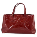 LOUIS VUITTON Monogram Vernis Wilshire PM Bag Rouge Grunadine M91723 Auth 187307-2