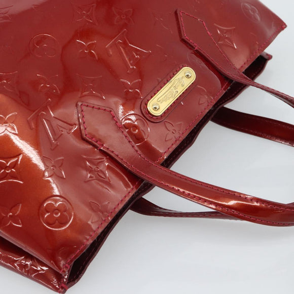 LOUIS VUITTON Monogram Vernis Wilshire PM Bag Rouge Grunadine M91723 Auth 187307