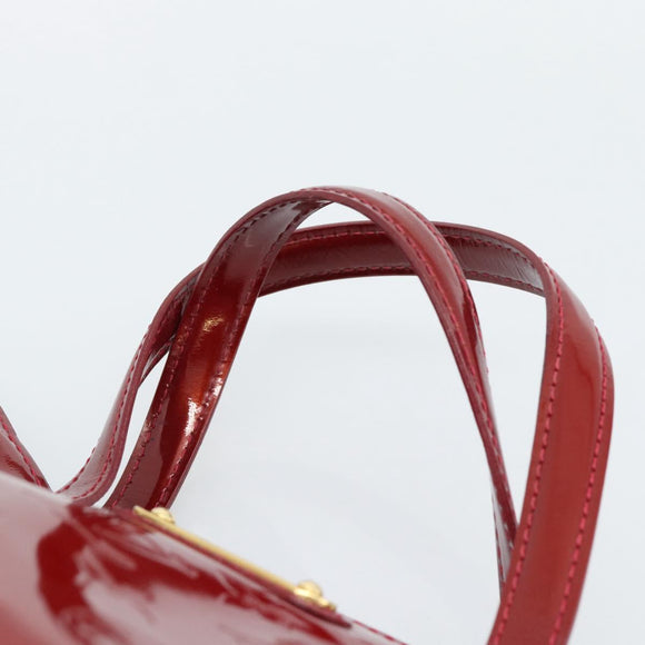 LOUIS VUITTON Monogram Vernis Wilshire PM Bag Rouge Grunadine M91723 Auth 187307