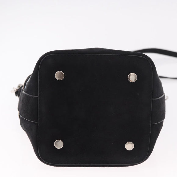 PIERRE HARDY Shoulder Bag Suede 2way Black Silver Auth 187310V