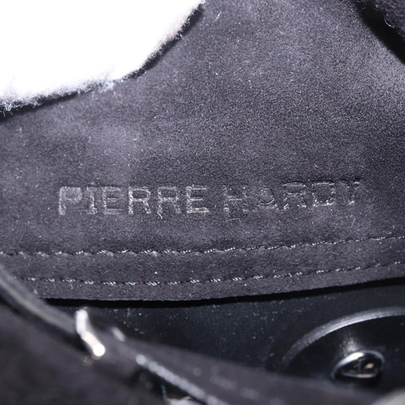 PIERRE HARDY Shoulder Bag Suede 2way Black Silver Auth 187310V