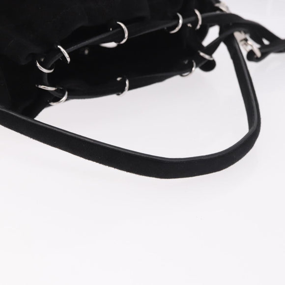 PIERRE HARDY Shoulder Bag Suede 2way Black Silver Auth 187310V