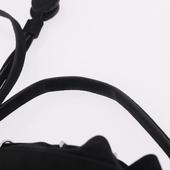 PIERRE HARDY Shoulder Bag Suede 2way Black Silver Auth 187310V