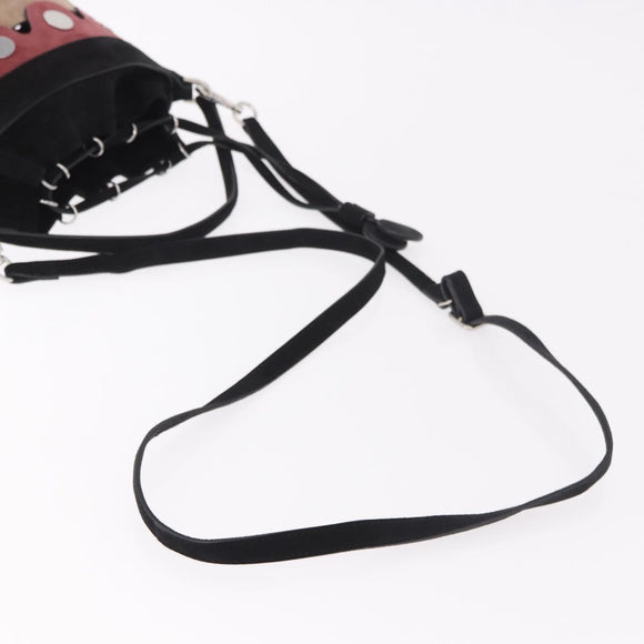 PIERRE HARDY Shoulder Bag Suede 2way Black Silver Auth 187310V