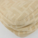 FENDI Zucca Canvas Mamma Baguette Shoulder Bag Beige Silver Auth 187318A-15