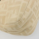 FENDI Zucca Canvas Mamma Baguette Shoulder Bag Beige Silver Auth 187318A-17
