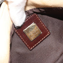 FENDI Zucca Canvas Mamma Baguette Shoulder Bag Beige Silver Auth 187318A-19