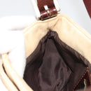 FENDI Zucca Canvas Mamma Baguette Shoulder Bag Beige Silver Auth 187318A-21