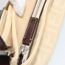 FENDI Zucca Canvas Mamma Baguette Shoulder Bag Beige Silver Auth 187318A-22