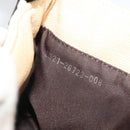 FENDI Zucca Canvas Mamma Baguette Shoulder Bag Beige Silver Auth 187318A-12