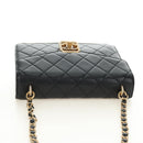 CHANEL Matelasse Chain Shoulder Bag Lamb Skin Black Gold CC Auth 187319SM-6