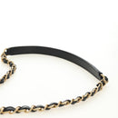 CHANEL Matelasse Chain Shoulder Bag Lamb Skin Black Gold CC Auth 187319SM-8