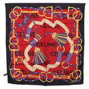 CELINE Scarf Silk Red Auth 187321-1