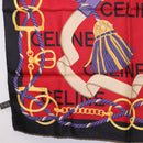 CELINE Scarf Silk Red Auth 187321-4
