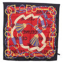 CELINE Scarf Silk Red Auth 187321-6