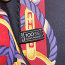 CELINE Scarf Silk Red Auth 187321-8