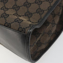 GUCCI GG Canvas Jackie Tote Bag Dark Brown Silver 002 1064 3444 Auth 187330-10
