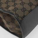 GUCCI GG Canvas Jackie Tote Bag Dark Brown Silver 002 1064 3444 Auth 187330-11