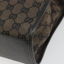 GUCCI GG Canvas Jackie Tote Bag Dark Brown Silver 002 1064 3444 Auth 187330-12