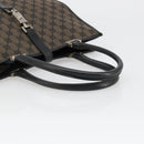 GUCCI GG Canvas Jackie Tote Bag Dark Brown Silver 002 1064 3444 Auth 187330-7