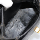 GUCCI Shoulder Bag Leather Black Gold Auth 187332-18