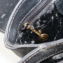 GUCCI Shoulder Bag Leather Black Gold Auth 187332-22