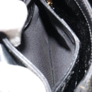 GUCCI Shoulder Bag Leather Black Gold Auth 187332-23