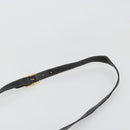 GUCCI Shoulder Bag Leather Black Gold Auth 187332-8