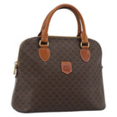 CELINE Macadam Canvas Hand Bag PVC Leather Brown Gold Auth 187333A-1