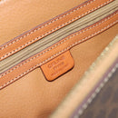 CELINE Macadam Canvas Hand Bag PVC Leather Brown Gold Auth 187333A-18