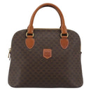 CELINE Macadam Canvas Hand Bag PVC Leather Brown Gold Auth 187333A-13