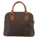 CELINE Macadam Canvas Hand Bag PVC Leather Brown Gold Auth 187333A-2