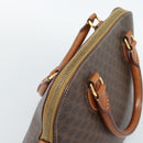CELINE Macadam Canvas Hand Bag PVC Leather Brown Gold Auth 187333A-6