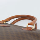 CELINE Macadam Canvas Hand Bag PVC Leather Brown Gold Auth 187333A-8