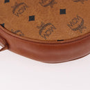 MCM Vicetos Logogram Shoulder Bag PVC Leather Brown Gold Auth 187335-14