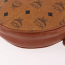 MCM Vicetos Logogram Shoulder Bag PVC Leather Brown Gold Auth 187335-15