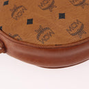 MCM Vicetos Logogram Shoulder Bag PVC Leather Brown Gold Auth 187335-16