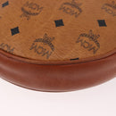 MCM Vicetos Logogram Shoulder Bag PVC Leather Brown Gold Auth 187335-17
